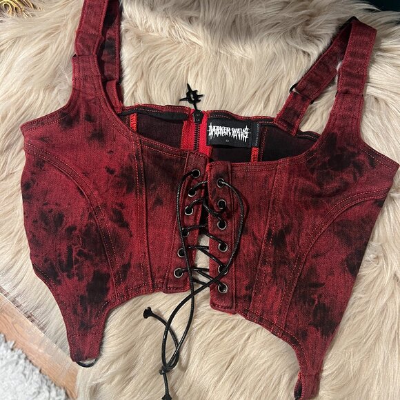 Darker Wavs red corset - Picture 1 of 3